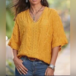 Sundance Rowena Embroidered Oversized Top